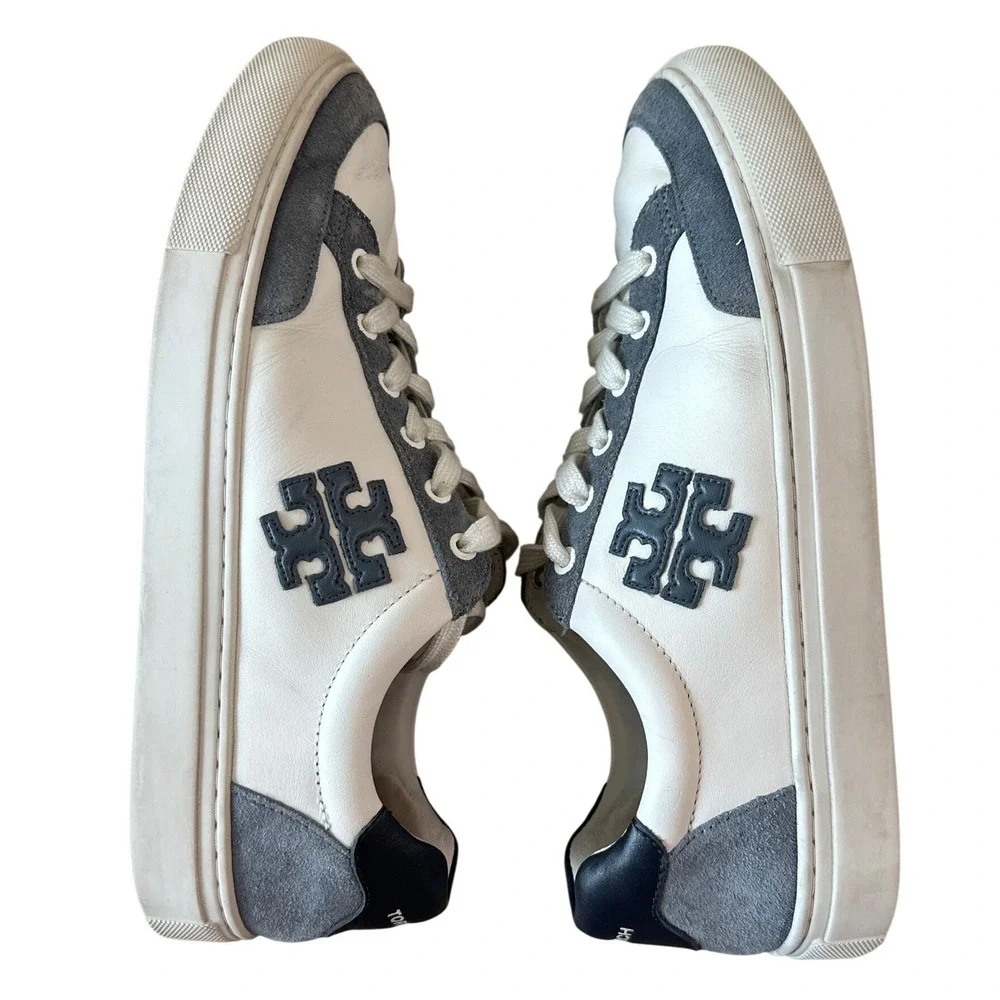 Tory Burch Color Block T Logo Leather Sneakers 9.5 Box Style 161131